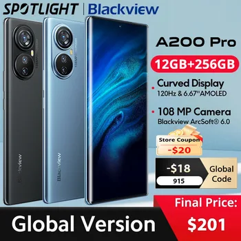【Pasaules Pirmizrāde] aicina Blackview A200 Pro 12 GB RAM un 256 gb ROM 120HZ Izliektu AMOLED Displejs 108MP Kamera MTK Helio G99 66W Ātri PD 5050mAh
