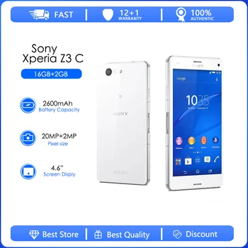 Sony Xperia Z3 Kompakts D5803 Atjaunotas-Oriģināls Atbloķēt 4G LTE Android Quad-Core 2GB RAM, 16GB ROM 4.6 2160p GPS Mobilo Telefonu