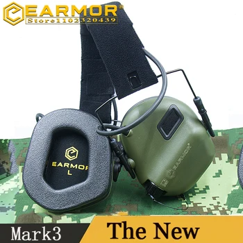 EARMOR jaunas taktiskās šaušanas savējos Mark3 šaušanas aizsardzības savējos militāro prettrokšņa austiņas taktiskā aizsardzība