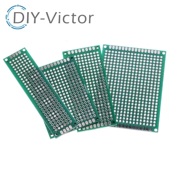 4GAB 5x7 4x6 3x7 2x8cm Dubultā Sānu Prototips Diy Universālā PCB Printed Circuit Board Protoboard pcb komplekts Breadboard Komplekts
